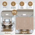 thumbnail image 6 of Beige Solid Color Window Privacy Film, Aesthetics Contemporary Luxury Static Cling UV Sun Blocking Tint Film Heat Control Windows Films for Bedroom Bathroom, Window Stickers 17.7"x39.3", 6 of 8