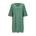 thumbnail image 5 of Zshosam Women's Long Sleeve Wrap Front Maxi Dress with Tie Waist(Green,XXXL), 5 of 6