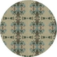 thumbnail image 1 of Ahgly Company Machine Washable Indoor Round Transitional Antique Bronze Green Area Rugs, 5' Round, 1 of 7
