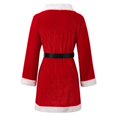 thumbnail image 4 of Christmas Women Performance Festive Santa Outfit with Intricate Detailing for Holiday Party Events and Themed Celebrations, 4 of 8