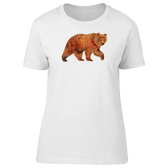 Cute Watercolor Bron Bear Tee Men's -Image by Shutterstock