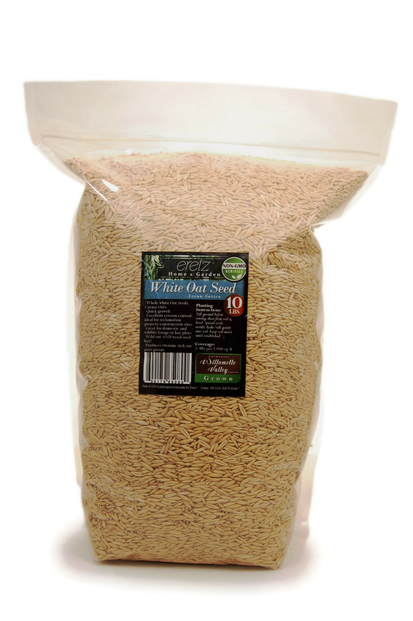 (22040) Eretz Oregon Grown Grass Seed White Oat Seed (10lbs