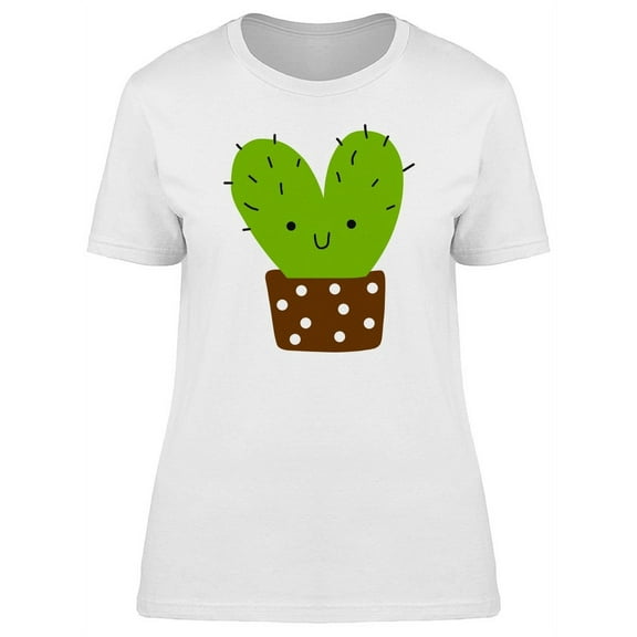 Cactus Heart Shape T-Shirt Women -Image by Shutterstock, Female x-Large