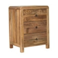 thumbnail image 3 of Nmkwnr 3 Drawers Nightstand with Handle, Wood Beside Table for Bedroom, Living Room, Brown, 3 of 10