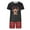 Black, variant on RXMEKW Christmas Pajama Set for Men Short-Sleeve Pullover and Shorts with Holiday Print Father Style Matching Family Outfit