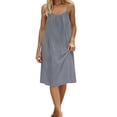 thumbnail image 7 of QUNYINEY Solid Sun Dresses Women Vacation Sleeveless Midi Summer House Dresses Crew Neck Loose Fit Beach Casual Backless Dresses, 7 of 7
