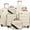 Cream+Brown, variant on Expandable Sky Blue Luggage Set 6 Piece Hardside Suitcases with Spinner Wheels and TSA Lock for Travel
