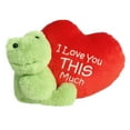 thumbnail image 3 of Aurora - Small Green Valentine - I Love You This Much 9.5" Frog - Heartwarming Stuffed Animal, 3 of 5
