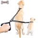thumbnail image 1 of Correa doble para perros, rotación de 360 grados sin enredos, correa para pasear perros, se adapta a 2 perros de hasta 200 libras, negro, grande oso de fresa Hogar, 1 of 3