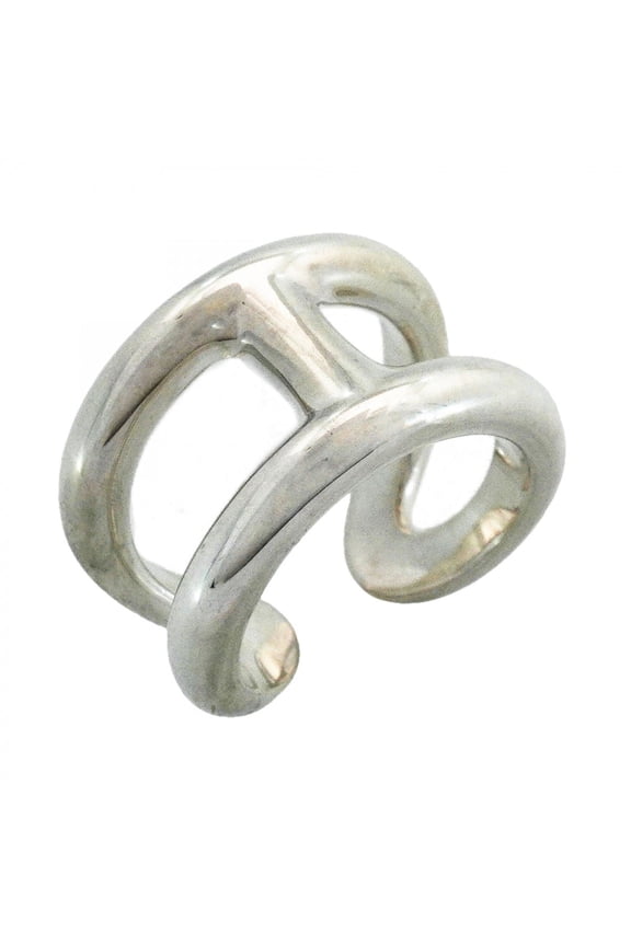 Pre-Owned Hermes Osmo's GM Ring, Sterling Silver 925, Size 62, Men's, P2922988
