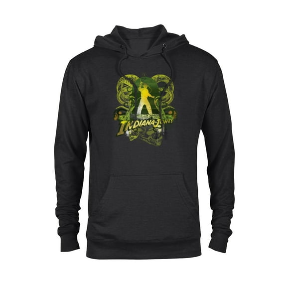Lucasfilm Indiana Jones Snakes and Skulls Adventure Vintage - Pullover Hoodie for Adults - Customized-Black
