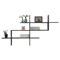 thumbnail image 1 of Danya B XF170503WN 3-Tier Rustic Hanging Wall Mount Floating Ladder Accent Shelf - Walnut, 1 of 1