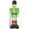 thumbnail image 2 of Outsunny 11.8' Christmas Inflatables Green Walnut Soldier with White LED Lights for Lawn Garden Party, 2 of 9