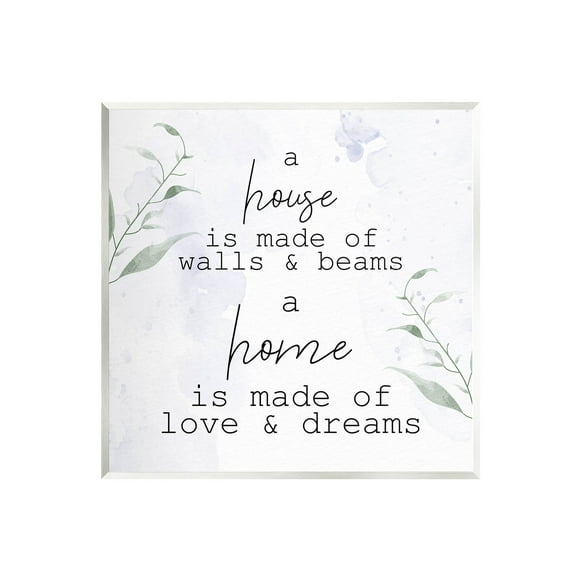 Stupell Industries Home is Love & Dreams Phrase Graphic Art Unframed Art Print Wall Art, Design by Kim Allen