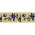 thumbnail image 5 of Dundee Deco's Peel and Stick Wallpaper Border - Nature Purple Green Grapes on Vine Wall Border Retro Design, 15 ft x 7 in, Self Adhesive, 5 of 6