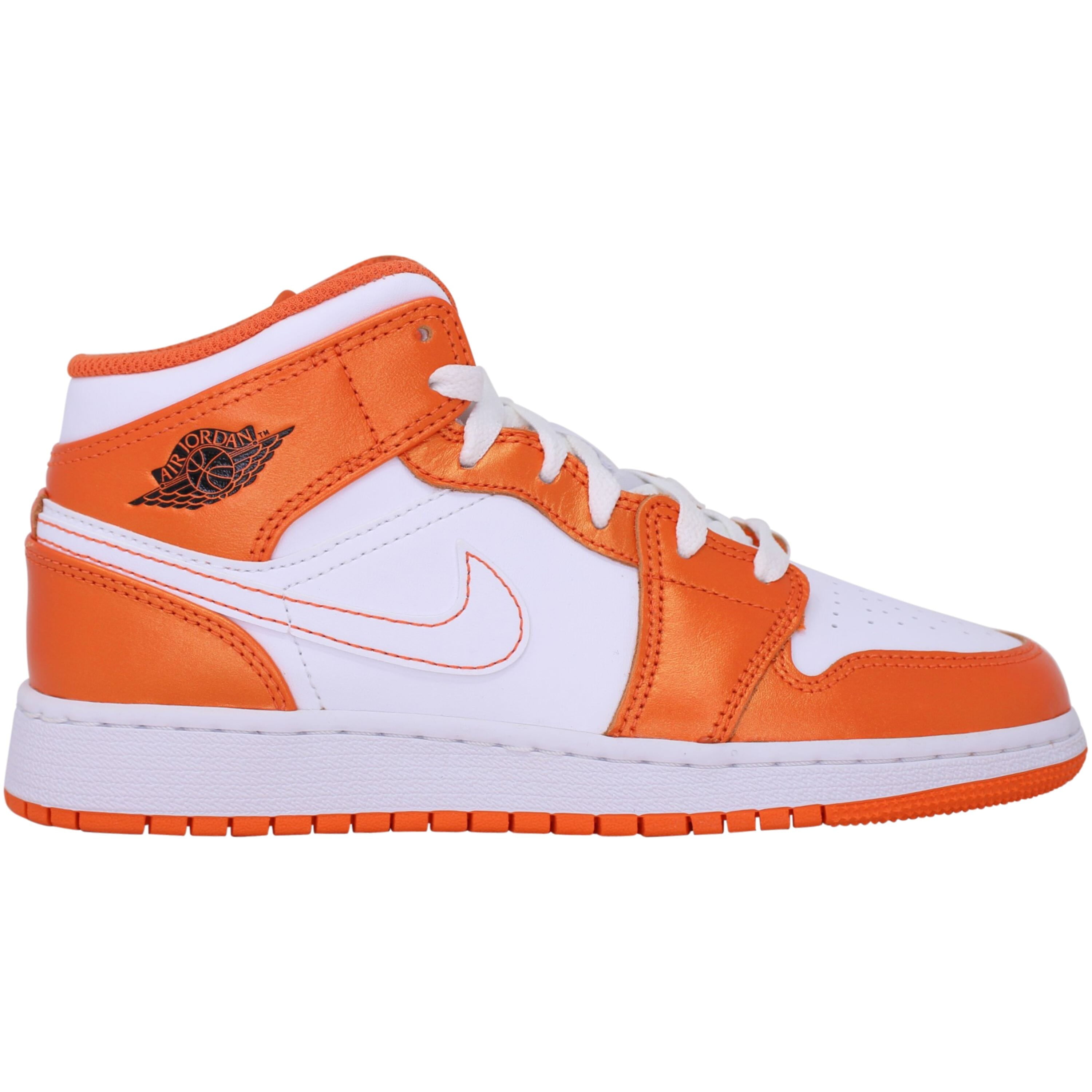 Nike Air Jordan 1 Mid SE Electro Orange Black White Grade School Size 5Y in Nepal at NPR 228758 Rating 5