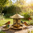 thumbnail image 3 of Gazebo Style Hummingbird Feeder, Metal Outdoor Bird & Butterfly Feeder with Hanging Hook, Weather Resistant for Garden Patio Decoration, 3 of 5