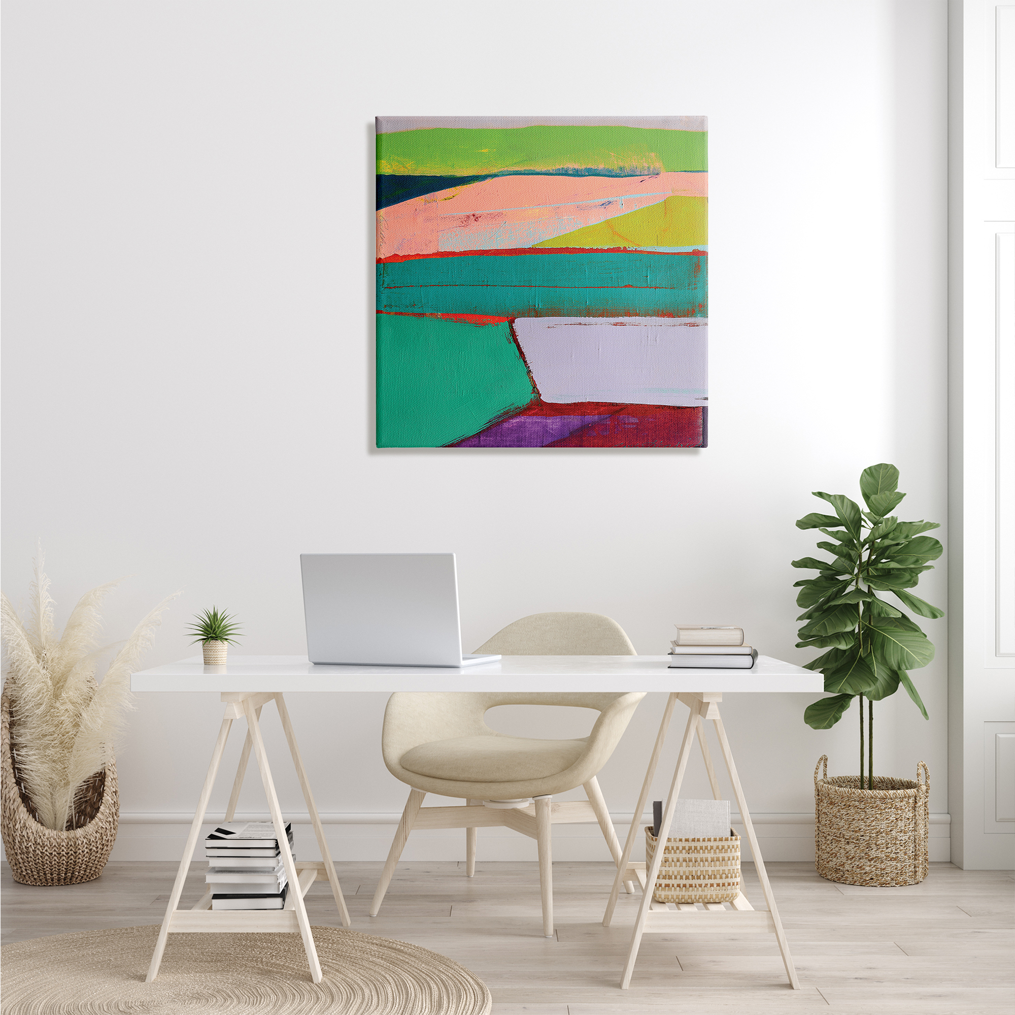 Stupell Industries Radiant Abstract Colors Layered Geometric Shapes, 30 x 30, Designed by Cathe Hendrick