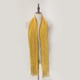 thumbnail image 2 of Señoras Chic Ahueca Hacia Fuera Borlas Bufanda Tejer Mallas Suave Amarillo Cálido Sunnimix Bufanda de mujer, 2 of 8