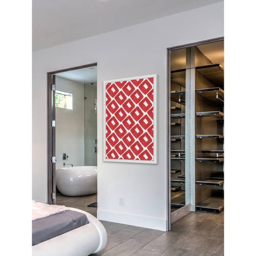 Marmont Hill "Red Squares" Framed Painting Print