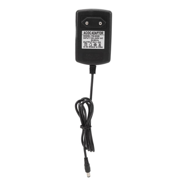 Adaptador De AC/ De 3V 2A Con Enchufe De 5.5 Mm X 2.5 Mm Se Ajusta A 5.5x2.1 Mm, Cable De 37 Pulgadas Para Tiras LED, Altavoces, Consolas De Juegos,