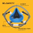 thumbnail image 2 of Máscara respiratoria BEESAFETY RD-510 filtros A1 para vapores y P2 para polvo, 2 of 7