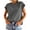 Dark Gray, variant on Womens Summer Cap Sleeve Tops Casual Crew Neck Loose Fit Knit Lightweight Sweater Pullover Top
