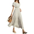 thumbnail image 2 of Vestido Largo de playa Jumpingount con hombros descubiertos color Blanco L, 2 of 6