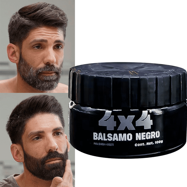 Cera Balsamo Barba Bigote Cubre Canas Color Negro 4x4 100grs 4x4 Profesional Cera