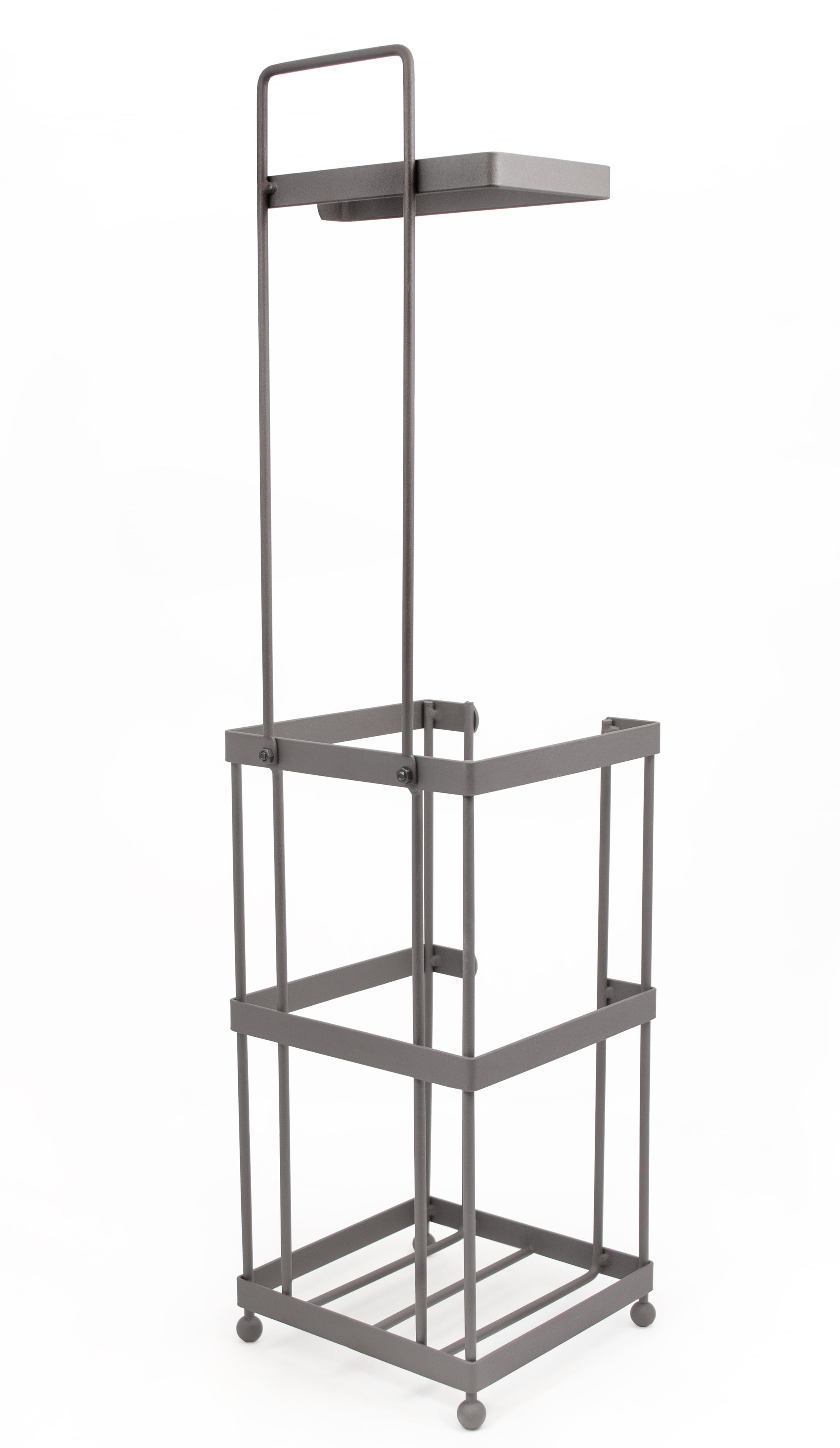 Mango Steam Freestanding Toilet Paper Holder with Storage, Taupe / Dark