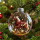 thumbnail image 3 of Seyotauo Christmas Horse Ornament Collection - Clear Acrylic Baubles with Intricate Equestrian Scenes, Metallic Tops & Golden Glitter for Holiday Centerpieces/Curio Cabinets, Gifts for Horse Lovers, 3 of 5