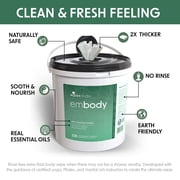 Wipex Embody Body Wipes – Plant-Based Wipes with Tea Tree Oil for Gym & Sports, 225 Ct