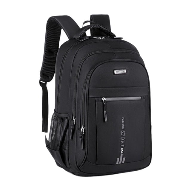Mochila para computadora portátil con compartimentos de nailon para computadora para fines de semana, trabajo y negocios Negro