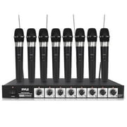 Pyle - 8 Mic Professional Handheld  Wireless Microphone System