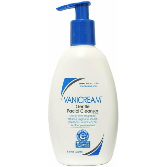Vanicream Gentle Facial Cleanser with Pump Dispenser 8 oz (Pack of 6)