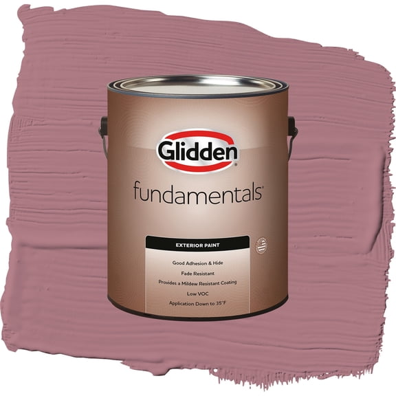 Glidden Fundamentals Mauve Madness Flat Exterior Paint and Primer, 1 Gallon