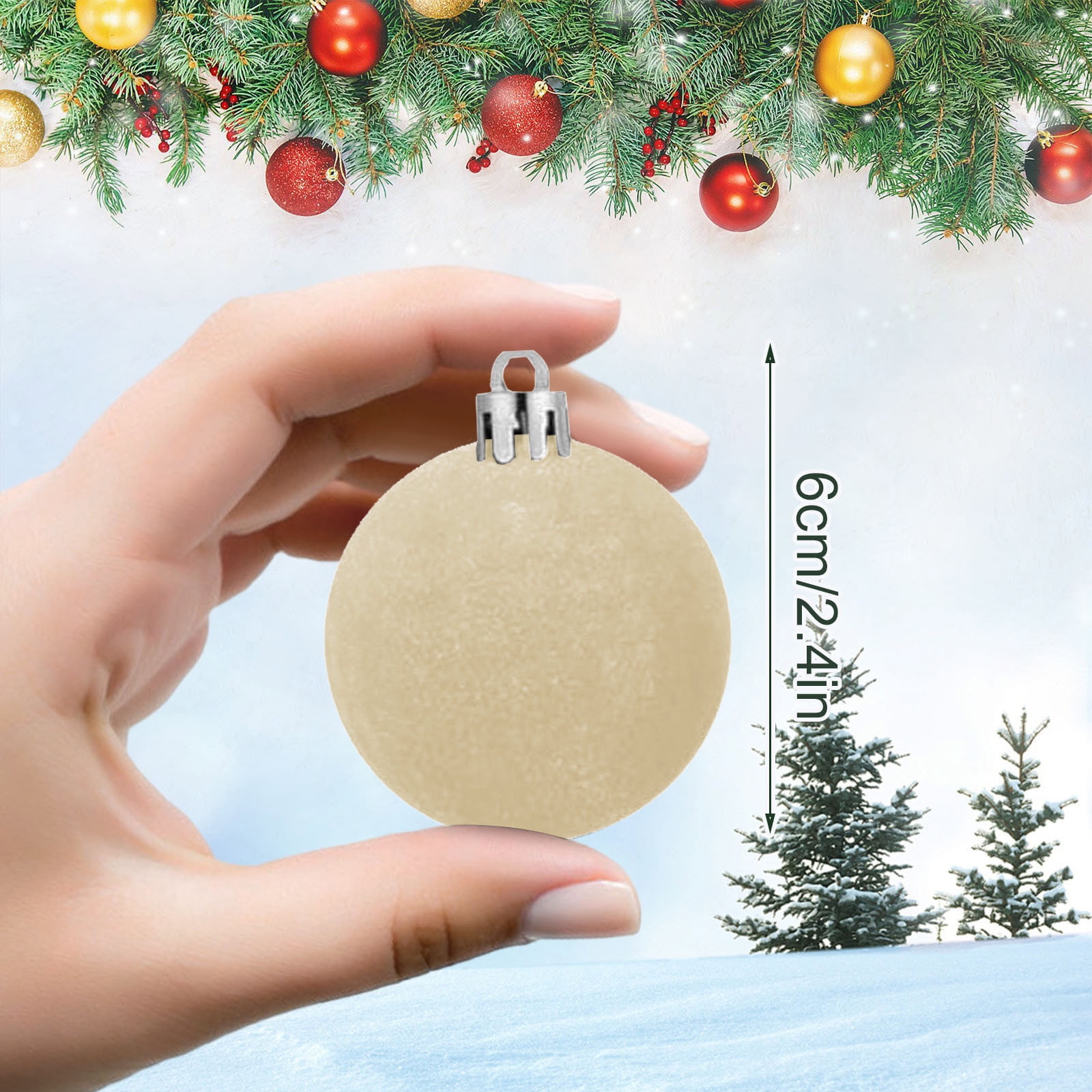 LAOA Lot De 24 Boules De Noël Décoratives Pour Sapin De Noël