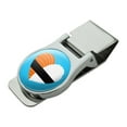 thumbnail image 1 of Japanese Salmon Sushi and Rice Heart Satin Chrome Plated Metal Money Clip, 1 of 3