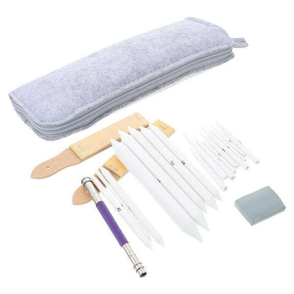 LABSERRON 1 Set Blending Paper Stumps Sketch Smudge Erase Tool for Beginners Assorted Color 16.5X3X0.7CM