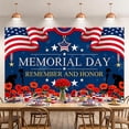 thumbnail image 4 of 4th of July Patriotic Backdrop Banner for Party Decorations, Large American Flag Photography Background Cloth for Independence Day, Memorial Day, Veterans Day, 4 of 6