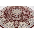 thumbnail image 3 of Rugs.com Rabia Collection Rug – 10' Round Burgundy Low Rug Perfect For Kitchens, Dining Rooms, 3 of 8