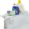 Household Essentials Rear Display Over-The-Washer Storage Shelf to Organize and Store Laundry Room Supplies, White