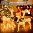 thumbnail image 4 of HaoXun 3 Pcs Christmas Lights Reindeer Decorations - Warm White LED Outdoor Deer Family Garden Stake Yard Decoration for Xmas Holiday Patio Lawn Party, 4 of 4