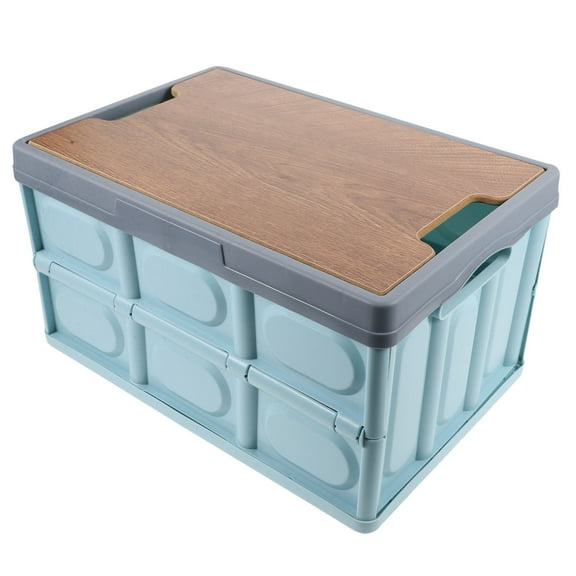 SWETRACE 1Pcs Blue SUV Storage Organizer Trunk with Foldable Design for Car Owners