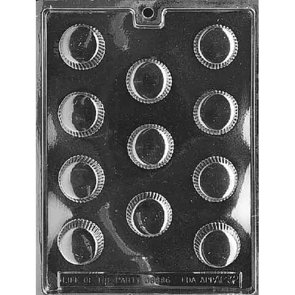Grandmama's Goodies AO032 Medium Peanut Butter Cup Chocolate Candy Soap Mold with Exclusive Molding Instructions