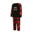 thumbnail image 3 of Family Matching Christmas Pajamas Set 2021 Santa Printed Sleepwear Long Sleeve Tops Plaid Pants for Baby Adults, 3 of 10