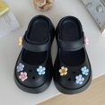 thumbnail image 3 of Zapatos de jardín Baotou con flores creativas, zapatos de verano para exteriores, lindas sandalias Baotou con flores, zapatillas de playa estilo princesa para mujer, 3 of 6