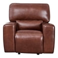 thumbnail image 3 of Bowery Hill Modern Geuine Leather Glider Recliner in Brown Finish, 3 of 3