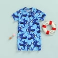 thumbnail image 4 of Fortune Toddler Boy Swimsuit Baby Shark Swimwear Rash Guard Swimsuit One Piece Bathing Suit, 4 of 9