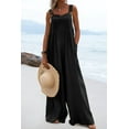 thumbnail image 5 of Pants for WomenJumpsuit Fashion Strap Loose Wide Leg Pants Commuter Home Ladies Mopping Pants Cotton Linen Pants, 5 of 6